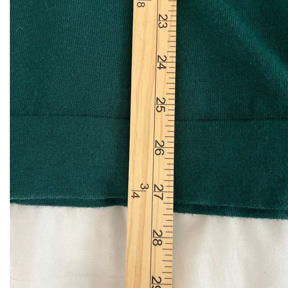 White House Black Market Green V Neck Long Sleeve Sweater Top‎ Size S